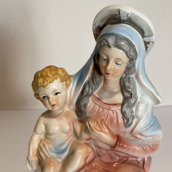 VTG 1971 Sankyo Chadwick Music Box Madonna and Child Ave Maria Christianity - Picture 2 of 13